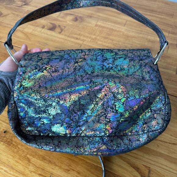 Urban Outfitters Remy Baguatte Soft Bag Essential Shoulder Bag Purse Metallic - Picture 5 of 8